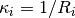 \kappa_i = 1/R_i