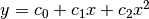 y = c_0 + c_1 x + c_2 x^2