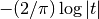 -(2/\pi)\log|t|