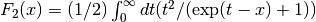 F_2(x) = (1/2) \int_0^\infty dt (t^2 /(\exp(t-x)+1))