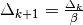 \Delta_{k+1} = {\Delta_k \over \beta}