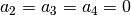 a_2 = a_3 = a_4 = 0