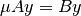 \mu A y = B y