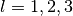 l = 1, 2, 3